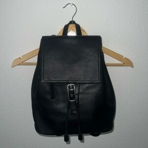 Coach Vintage Black Leather Backpack